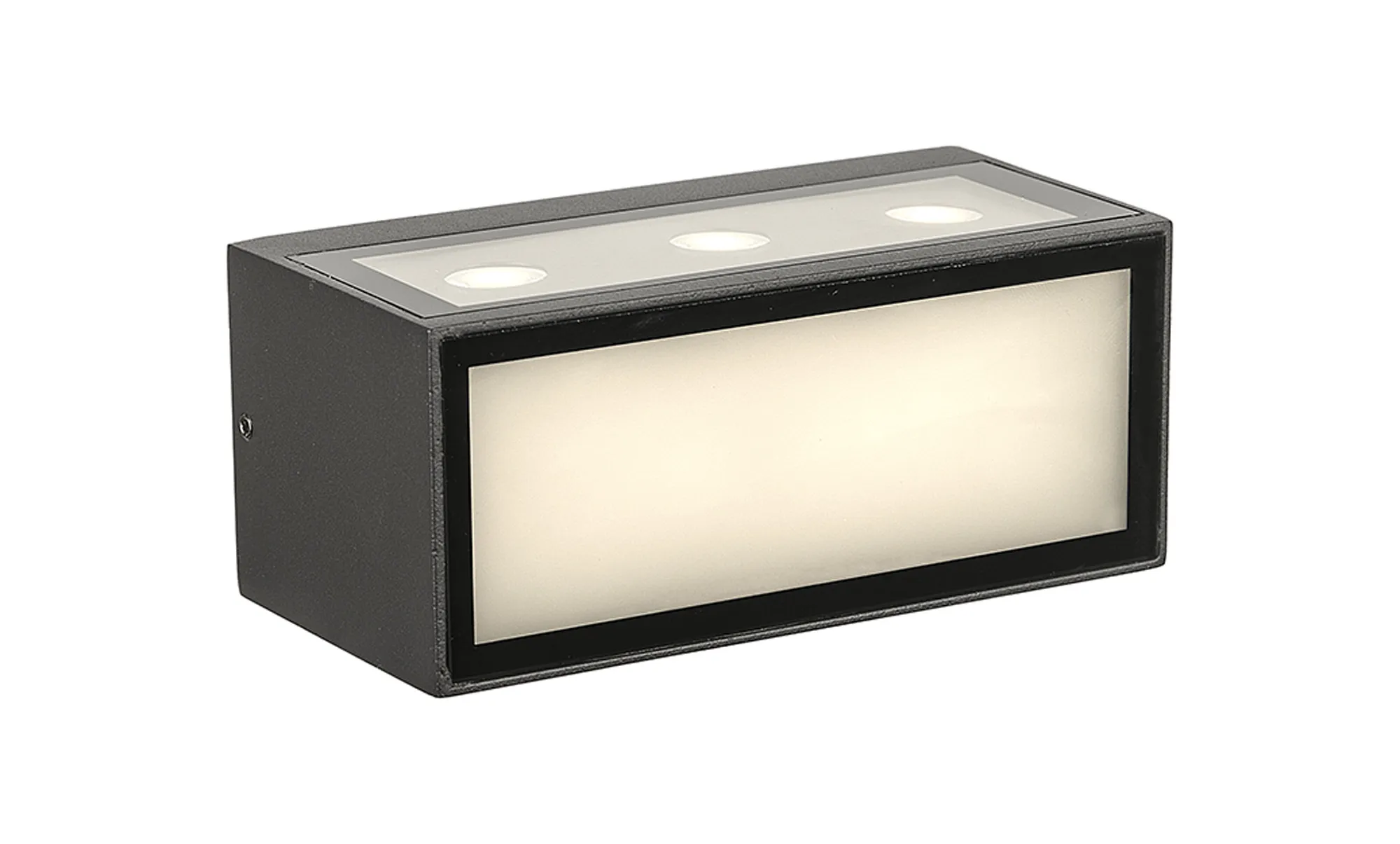 M9096  Cancun Wall Light, 10.5W LED, 3000K, 885lm, Dark Grey, IP65, 3yr Warranty